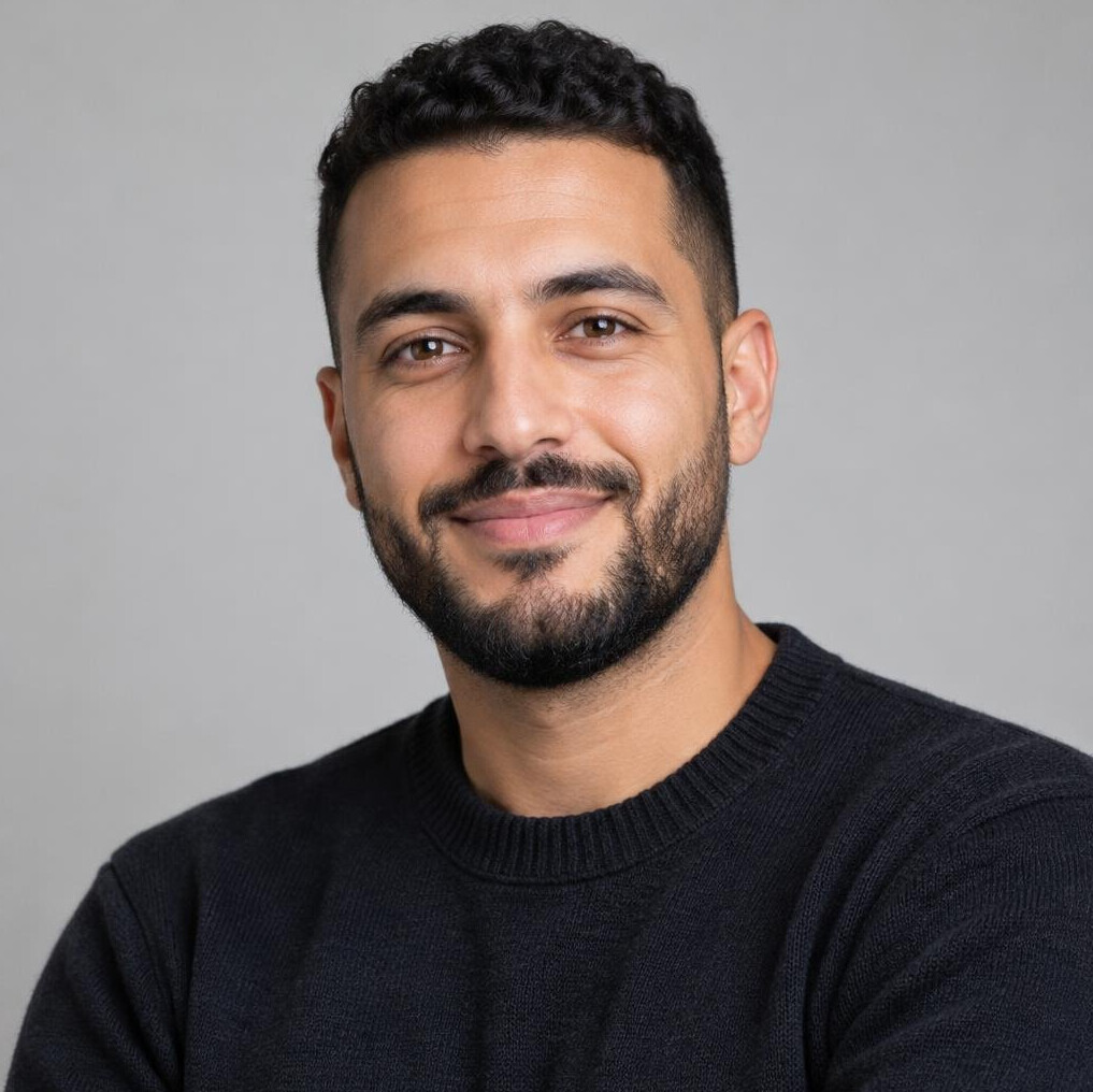 Portrait of a man of North African descent with a short beard